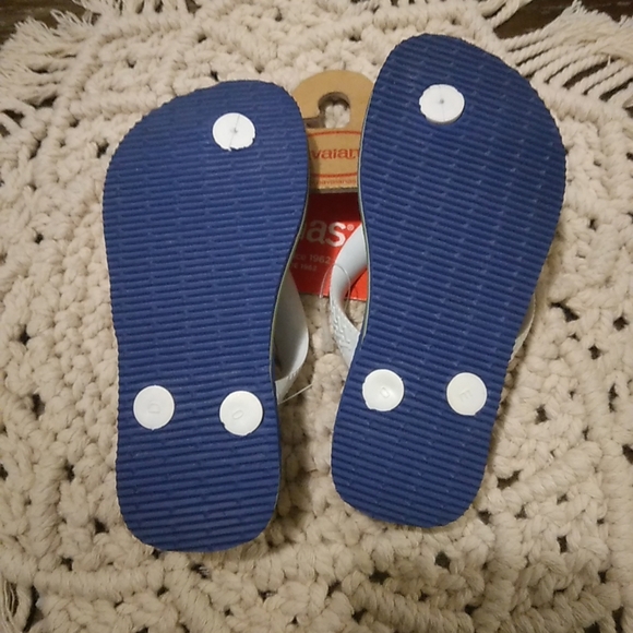 Kids Havaianas Brazil Logo Sandal Flip Flops NWT - Picture 7 of 8